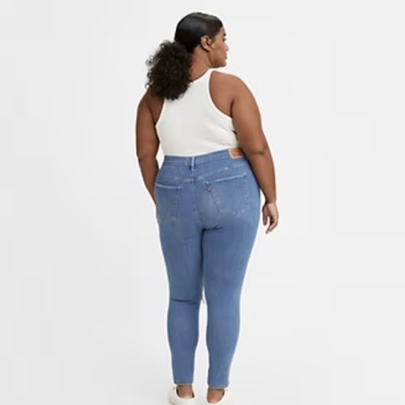 New Levi's 720 high rise skinny denim distressed jeans Plus Size NWT Sz 22W - Picture 3 of 12